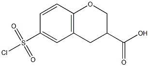 6-(CHLOROSULFONYL)CHROMANE-3-CARBOXYLIC ACID Struktur