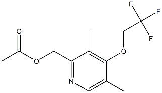 2-ACETOXYMETHYL-3,5-DIMETHYL-4-(2,2,2-TRIFLUORETHOXY)-PYRIDINE Struktur