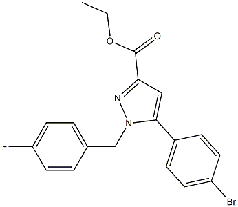 ETHYL 1-(4-FLUOROBENZYL)-5-(4-BROMOPHENYL)-1H-PYRAZOLE-3-CARBOXYLATE Struktur