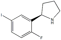 (2R)-2-(2-FLUORO-5-IODOPHENYL)PYRROLIDINE Struktur