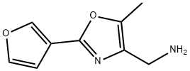 1-[2-(3-FURYL)-5-METHYL-1,3-OXAZOL-4-YL]METHYLAMINE Struktur