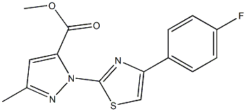 METHYL 1-[4-(4-FLUOROPHENYL)-1,3-THIAZOL-2-YL]-3-METHYL-1H-PYRAZOLE-5-CARBOXYLATE Struktur