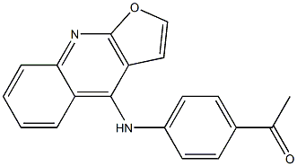 1-[4-(FURO[2,3-B]QUINOLIN-4-YLAMINO)PHENYL]ETHANONE Struktur