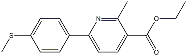 ETHYL 2-METHYL-6-(4-(METHYLTHIO)PHENYL)PYRIDINE-3-CARBOXYLATE Struktur