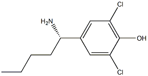 4-((1S)-1-AMINOPENTYL)-2,6-DICHLOROPHENOL Struktur