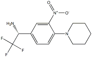 (1R)-2,2,2-TRIFLUORO-1-(3-NITRO-4-PIPERIDYLPHENYL)ETHYLAMINE Struktur