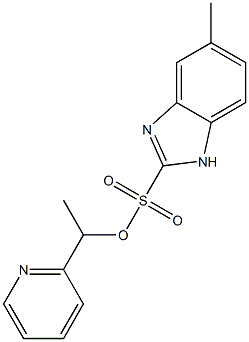 2-[(1-(PYRIDIN-2-YL)-ETHYL)SULFO]-5-METHYLBENZIMIDAZOLE Struktur