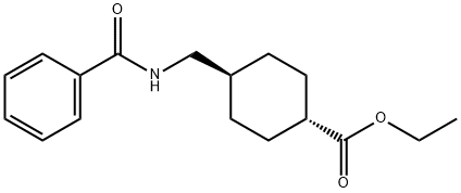 ETHYL TRANS-4-(N-BENZOYLAMINOMETHYL)CYCLOHEXANE-1-CARBOXYLIC ACID Struktur