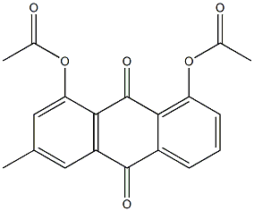 ACETIC ACID 8-ACETOXY-6-METHYL-9,10-DIOXO-9,10-DIHYDRO-ANTHRACEN-1-YL ESTER Struktur