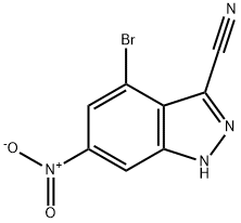 4-BROMO-3-CYANO-6-NITROINDAZOLE Struktur