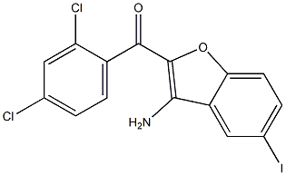 (3-AMINO-5-IODO-BENZOFURAN-2-YL)-(2,4-DICHLORO-PHENYL)-METHANONE Struktur