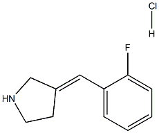 (E)-3-(2-FLUOROBENZYLIDENE)PYRROLIDINE HYDROCHLORIDE Struktur