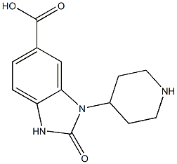 2-OXO-3-PIPERIDIN-4-YL-2,3-DIHYDRO-1H-BENZOIMIDAZOLE-5-CARBOXYLIC ACID Struktur