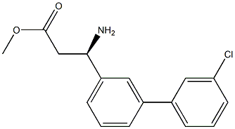 METHYL (3R)-3-AMINO-3-[3-(3-CHLOROPHENYL)PHENYL]PROPANOATE Struktur