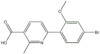 6-(4-BROMO-2-METHOXYPHENYL)-2-METHYLPYRIDINE-3-CARBOXYLIC ACID Struktur