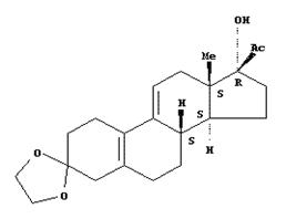 3-(亞乙二氧基)-17α-羥基-19-去甲孕甾-5(10),9(11)-二烯-20-酮