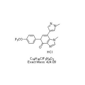 1-methyl-7-(1-methyl-1H-pyrazol-4-yl)-5-(4-(trifluoromethoxy)phenyl)-1H-benzo[d]imidazol-4(5H)-one hydrochloride