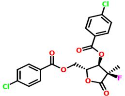 ((2R,3r,4r)-3-((4-氯苯甲酰基)氧基)-4-氟-4-甲基-5-氧代四氫呋喃-2-基)甲基4-氯苯甲酸
