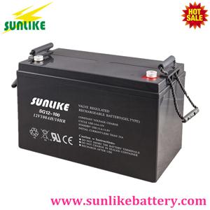 12V100ah Solar Gel Battery Free Maintenance for Emergency Light