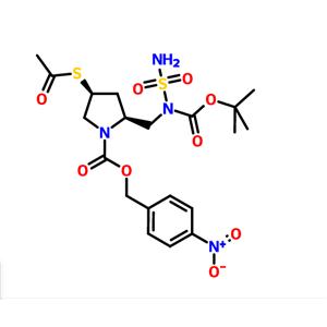 (2S,4S)-4-乙酰硫基-2-[[N-氨基磺?；?N-(叔丁氧羰基)氨基]甲基]吡咯烷-1-甲酸對硝基芐酯
