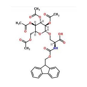 葡萄糖絲氨酸,N-[芴甲氧羰基]-O-(2,3,4,6-四-O-乙?；?BETA-D-吡喃葡萄糖基)-L-絲氨酸;