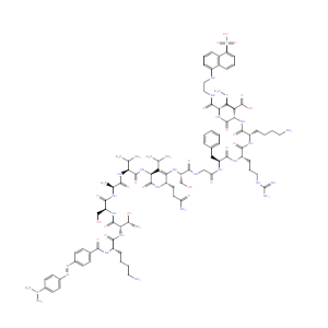 DABCYL-Lys-Thr-Ser-Ala-Val-Leu-Gln-Ser-Gly-Phe-Arg-Lys-Met-Glu-EDANS