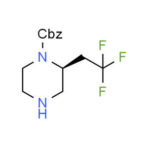 benzyl (S)-2-(2,2,2-trifluoroethyl)piperazine-1-carboxylate