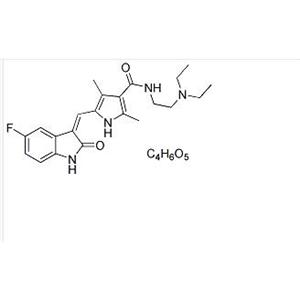 N-(2-(二乙基氨基)乙基)-5-((Z)-(5-氟-1,2-二氫-2-氧代-3H-吲哚-3-亞基)甲基)-2,4-二甲基-1H-吡咯-3-甲酰胺 (2S)-羥基丁二酸鹽