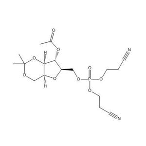 4-O-乙酰基-2,5-脫水-1,3-O-異丙亞基-6-[二(2-氰基乙基)磷酰]-D-山梨糖醇