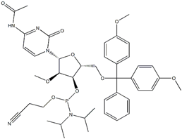 N-乙酰基-5'-O-(4,4-二甲氧基三苯甲基)-2'-O-甲基胞苷-3'-(2-氰基乙基-N,N-二異丙基)亞磷酰胺