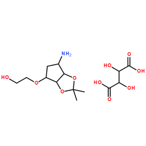 2-[[(3AR,4S,6R,6AS)-6-氨基四氫-2,2-二甲基-4H-環(huán)戊并-1,3-二惡茂-4-基]氧基]-乙醇 (2R,3R)-2,3-二羥基丁二酸鹽
