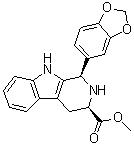 CAS 登錄號：171596-41-1, (1R,3R)-1-(1,3-苯并二氧雜環(huán)戊烯-5-基)-2,3,4,9-四氫-1H-吡啶并[3,4-b]吲哚-3-羧酸甲酯