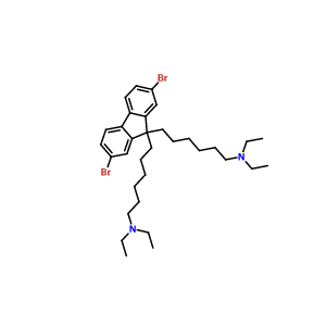 2,7-二溴-9,9-雙（6-（N，N-二乙基氨基）己基）芴