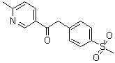 CAS 登錄號(hào)：221615-75-4, 1-(6-甲基吡啶-3-基)-2-[4-(甲基磺?；?苯基]乙酮