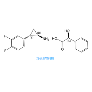 (1R,2S)-2-(3,4-二氟苯基)環(huán)丙胺 (R)-扁桃酸鹽