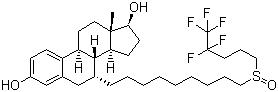 CAS 登錄號：129453-61-8, 氟維司群, (7a,17b)-7-[9-(4,4,5,5,5-五氟戊亞磺酰基)壬烷基]-雌甾-1,3,5-(10)-三烯-3,17-二醇