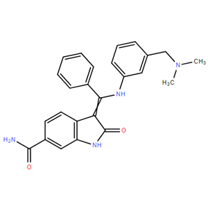 3-[[[3-[(二甲基氨基)甲基]苯基]氨基]苯基亞甲基]-2,3-二氫-2-氧代-1H-吲哚-6-甲酰胺