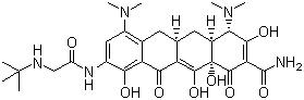 CAS 登錄號：220620-09-7, 替加環(huán)素, (4S,4aS,5aR,12aS)-4,7-雙(二甲氨基)-9-[(叔丁基氨基)乙酰胺基]-3,10,12,12a-四羥基-1,11-二氧代-1,4,4a,5,5a,6,11,12a-八氫并四苯-2-甲酰胺