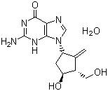 CAS 登錄號(hào)：209216-23-9, 恩替卡韋一水合物, 9-(4-羥基-3-羥甲基-2-亞甲基環(huán)戊-1-基)鳥(niǎo)嘌呤水合物