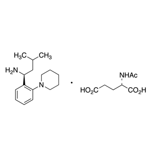 (S)-3-甲基-1-[2-(1-哌啶基)苯基]丁胺.N-乙酰-L-谷氨酸鹽