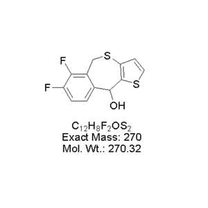 Thieno[3,?2-?c]?[2]?benzothiepin-?10-?ol, 6,?7-?difluoro-?5,?10-?dihydro-