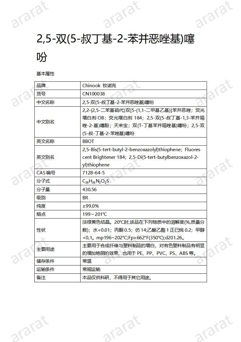 CN100038  2,5-雙(5-叔丁基-2-苯并惡唑基)噻吩_01.jpg