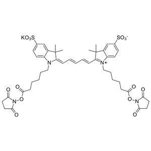 磺酸基Cy5 bis-活性酯；磺酸基Cy5 bis-琥珀酰亞胺酯