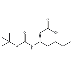 Heptanoic acid, 3-[[(1,1-dimethylethoxy)carbonyl]amino]-, (3S)-