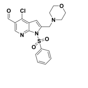 4-氯-2-(4-嗎啉基甲基)-1-(苯磺?；?-1H-吡咯并[2,3-b]吡啶-5-甲醛