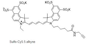 2055046-12-1 Sulfo-Cyanine5.5 alkyne 磺化Cy5.5-炔烴