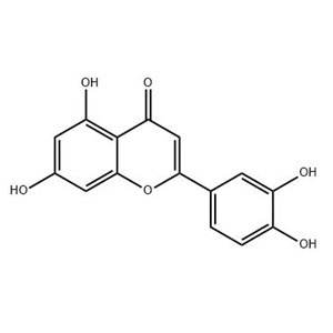 木犀草素、黃色黃素、黃示靈、毛地黃黃酮、藤黃菌素、3',4',5,7-四羥黃酮