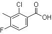 CAS 登錄號(hào)：173315-54-3, 2-氯-4-氟-3-甲基苯甲酸