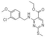 CAS 登錄號：330785-81-4, 4-[[(3-氯-4-甲氧基苯基)甲基]氨基]-2-甲硫基-5-嘧啶羧酸乙酯