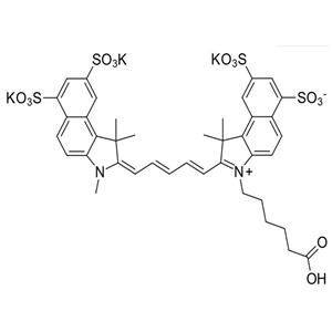 Sulfo-Cyanine5.5 COOH，2183440-68-6，磺酸基花青素CY5.5羧基